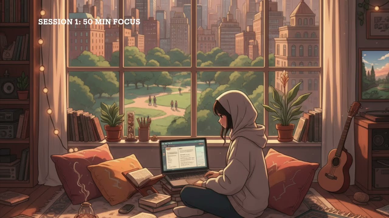 2-HOUR STUDY WITH ME in Ramadan🌙 | Pomodoro 50/10, Lofi Ambiance, Deep Work & Fasting Motivation