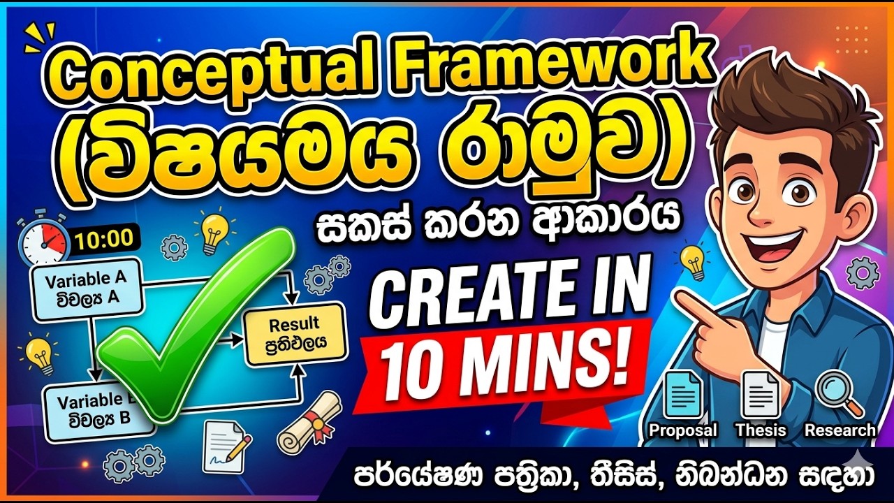 How to Develop a Conceptual Framework in 10 Minutes Conceptual Framework එකක් විනාඩි 10 න් හදමු