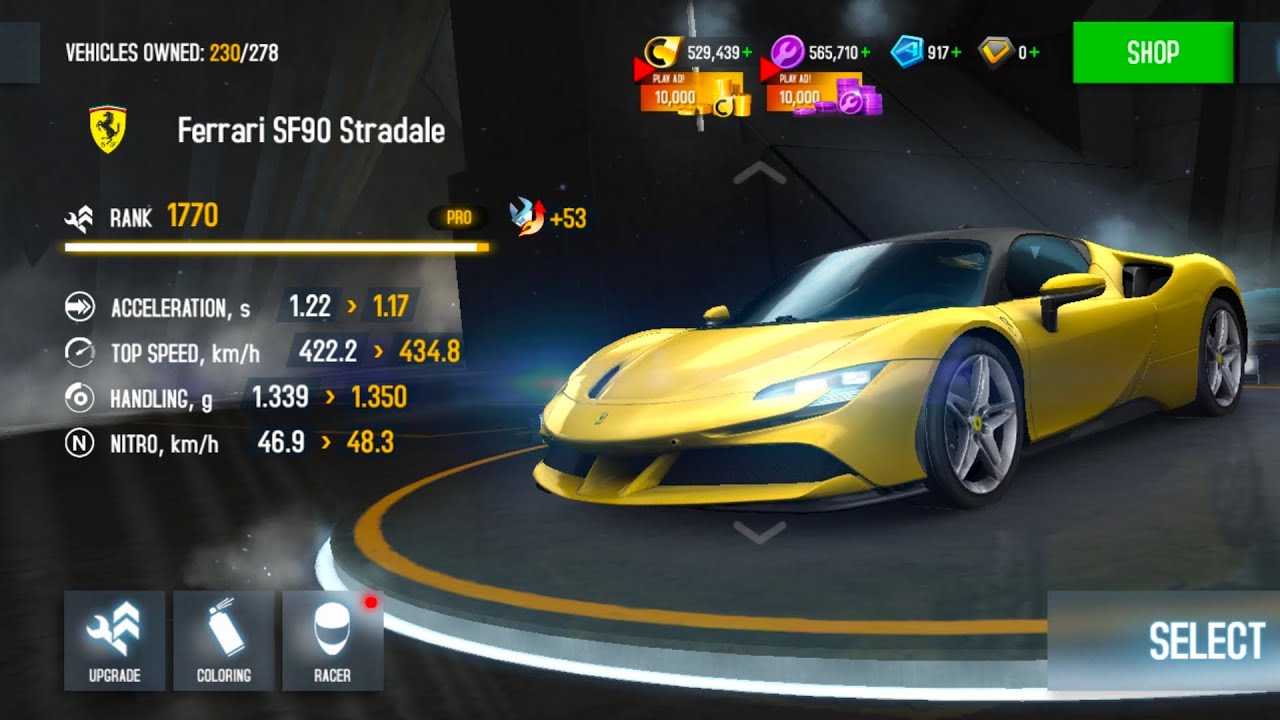 ASPHALT8 MULTIPLAYER FERRARI SF90 STRADALE TEST MAX UPGRADE 