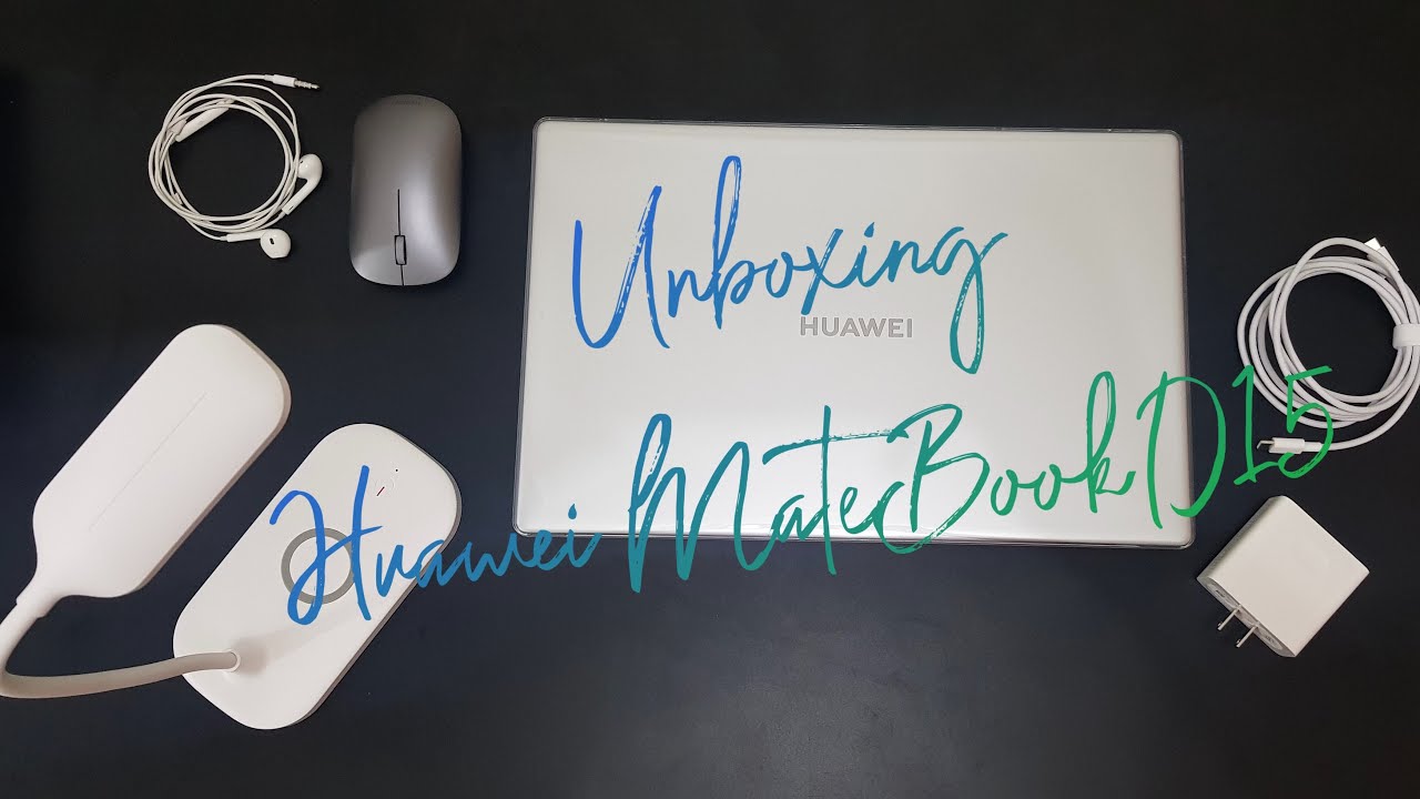Huawei MateBook D15 Core i5 10th Gen + Accessories  Unboxing | ASMR (4K)
