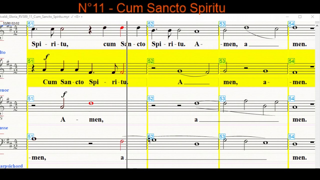 Vivaldi Gloria - 12 Cum Sancto Spiritu - ALTO