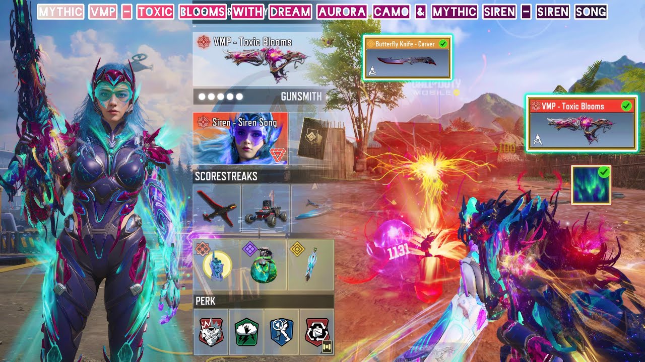 Mythic VMP looks amazing with Dream Aurora Camo to drop insane CODM SND 1v4 Clutch with Mythic Siren