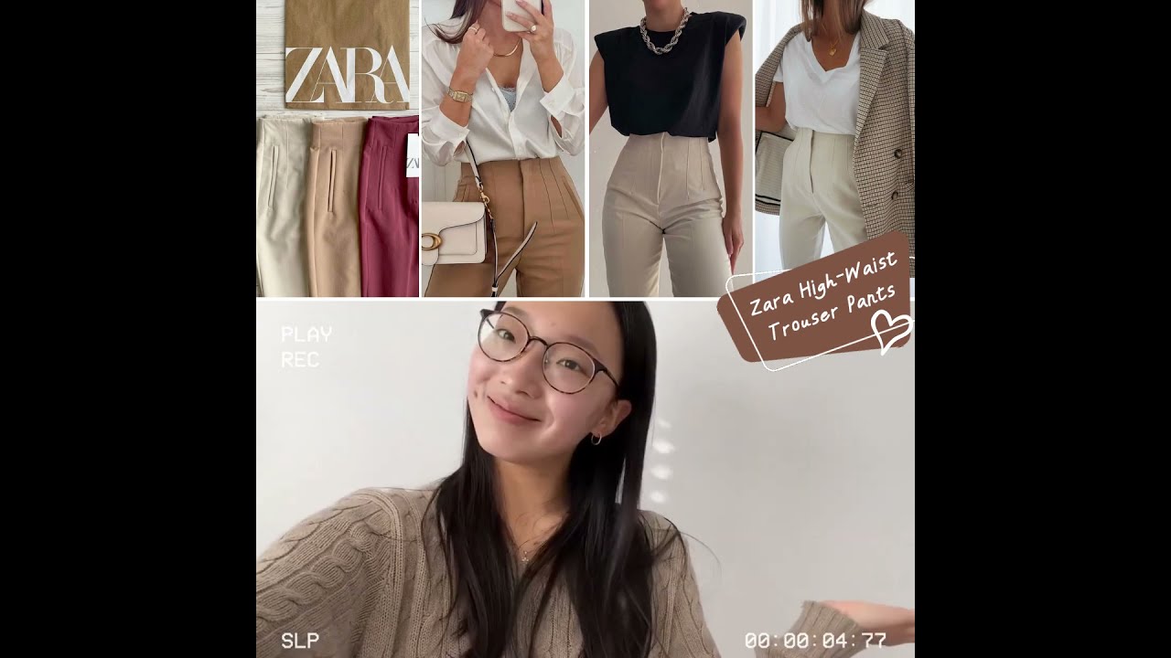 Zara High Waist Trouser Pants One