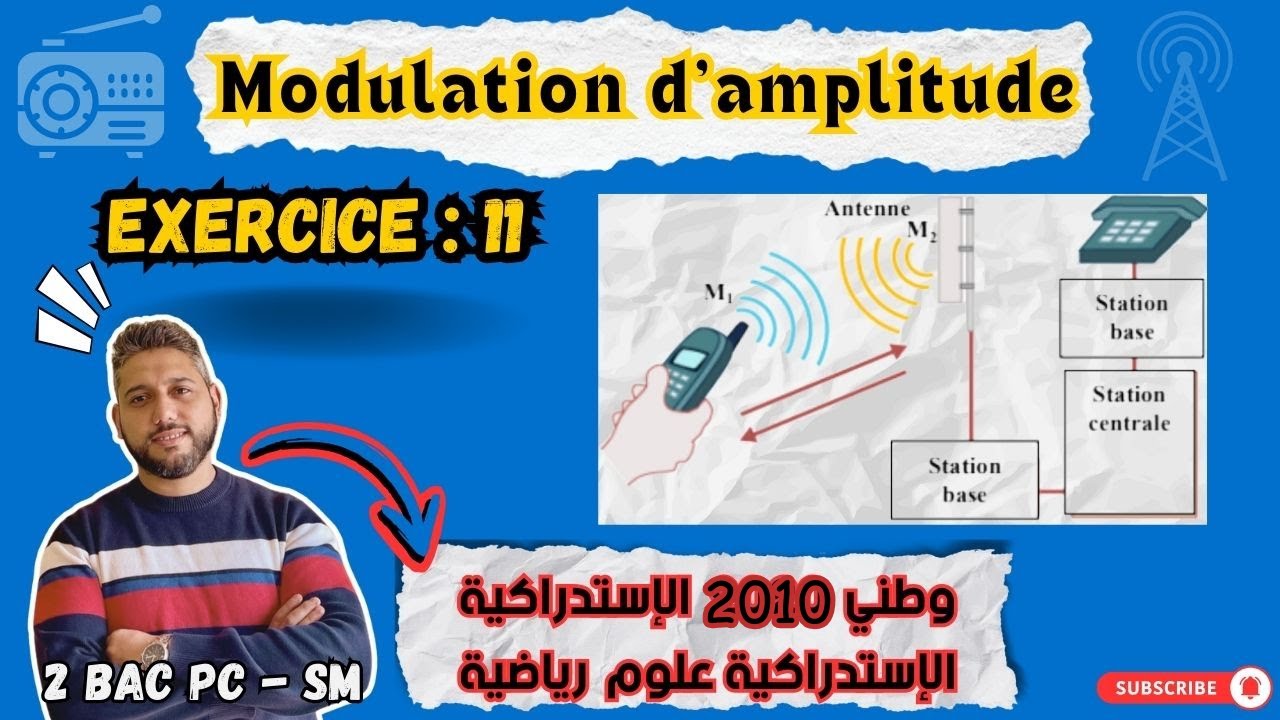 Modulation damplitude - Exercice 11 - Examen nationale SR 2010 SM - 2 BAC BIOF - Prof Mouslim