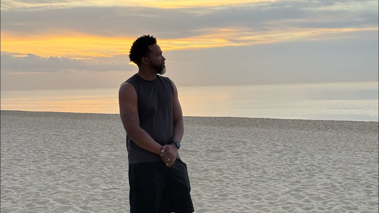 Sunrise prayer and sharing on the beach