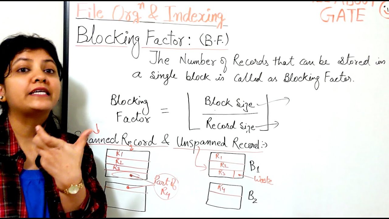 Blocking Factor In File Organization | Spanned- Unspanned Records | DBMS Session 48