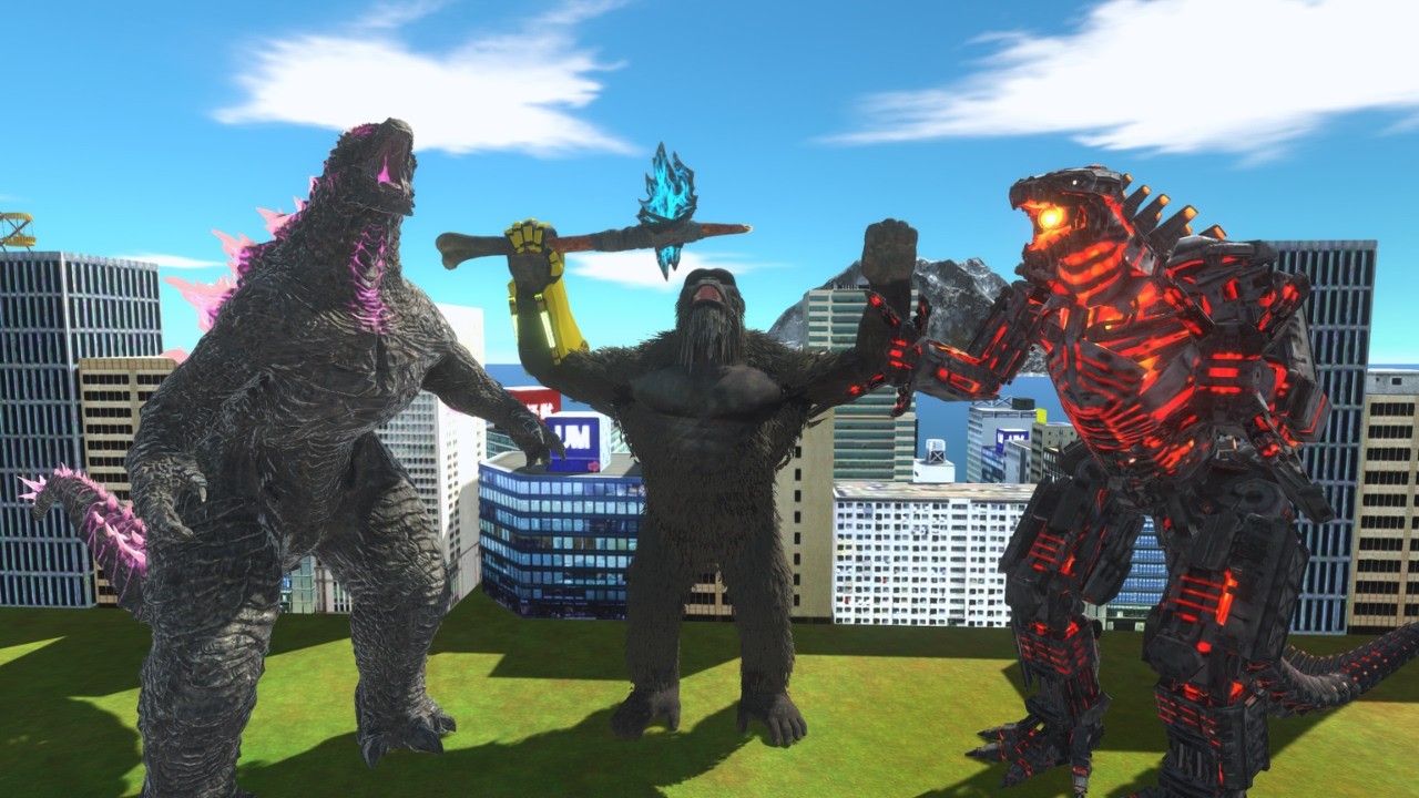 Who Wins? Kong vs Evolved Godzilla vs Mechagodzilla - Animal Revolt Battle Simulator