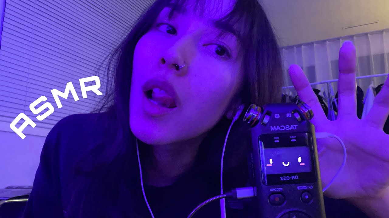ASMR ☆ INTENSE TASCAM TRIGGERS (mic covers, hair, brush, crunchy patch,..)