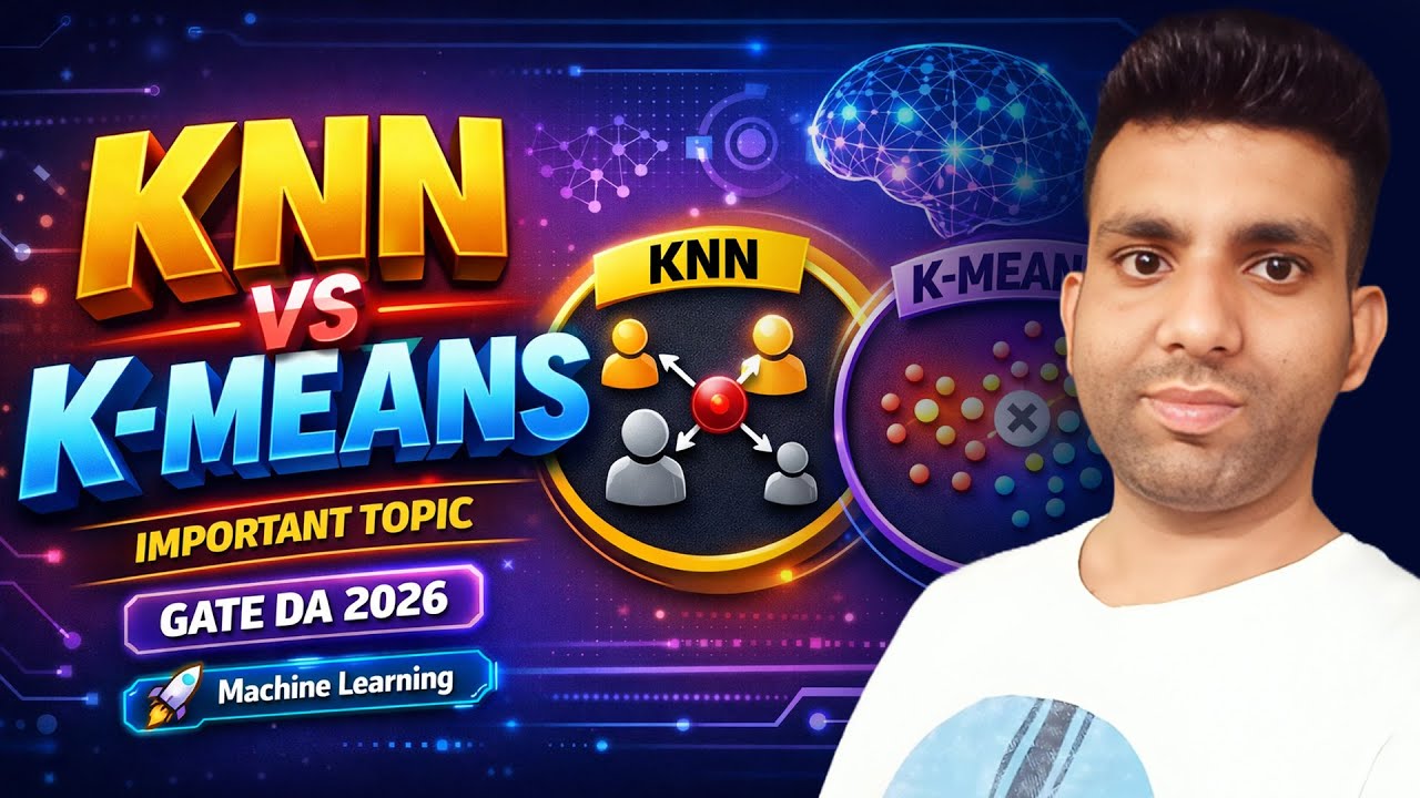 KNN vs K-Means 🔥 | Most Important ML Topic for GATE DA 2026 (Concepts + Tricks)