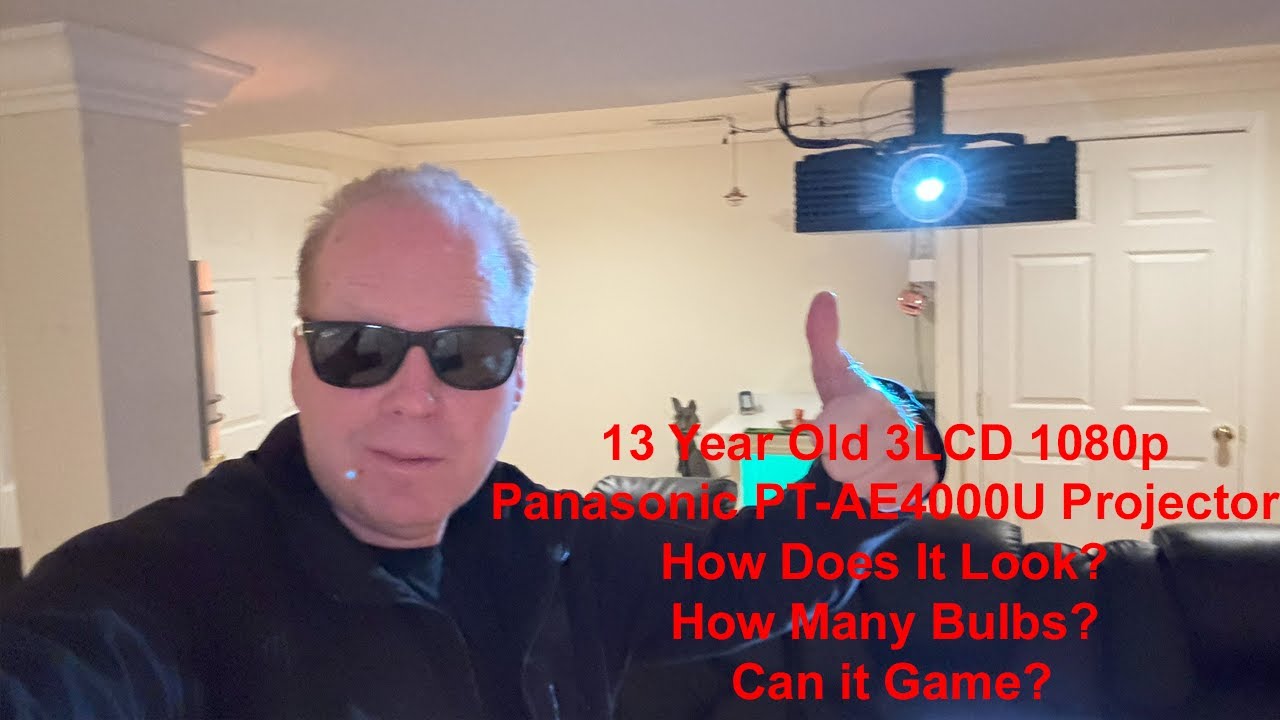 13 Year Old 3LCD 1080p Panasonic PT-AE4000U Projector How Does It look? How Many Bulbs? Can it Game?