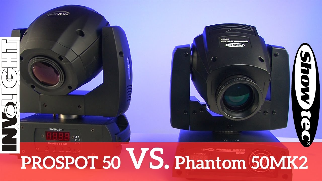 Showtec Phantom 50 VS. Involight ProSpot50 - LED Movinghead | stage.battle