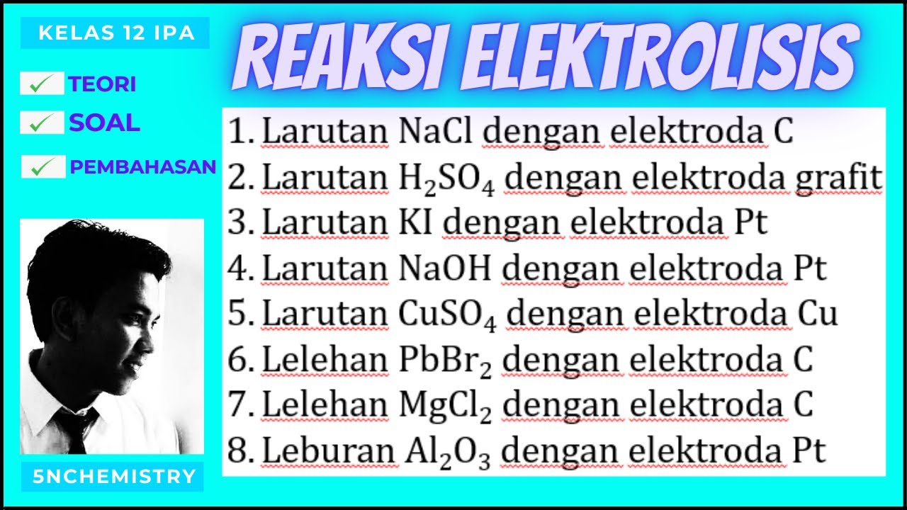 Reaksi Elektrolisis Kimia Kelas 12 #part1