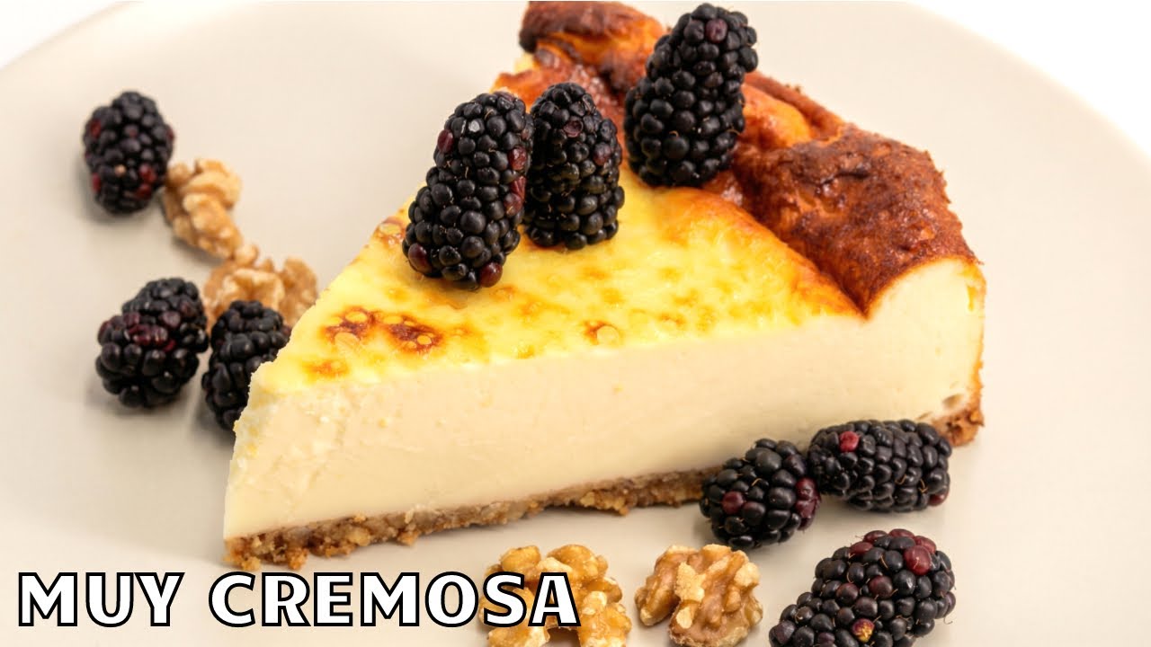 Receta de Tarta de queso cremosa fácil , paso a paso
