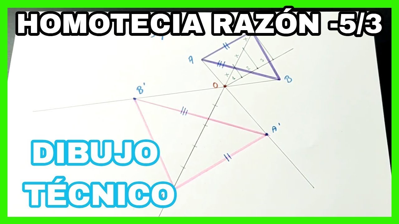 HOMOTECIA - triángulo🔼 [razón -5/3] **homotecia INVERSA**🙃