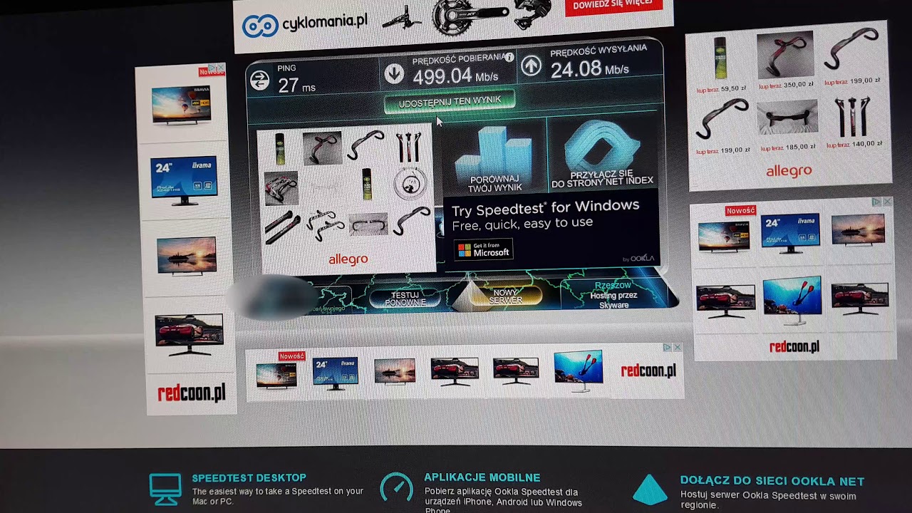 TEST Internetu do 500 Mb/s w UPC Polska / Polish language