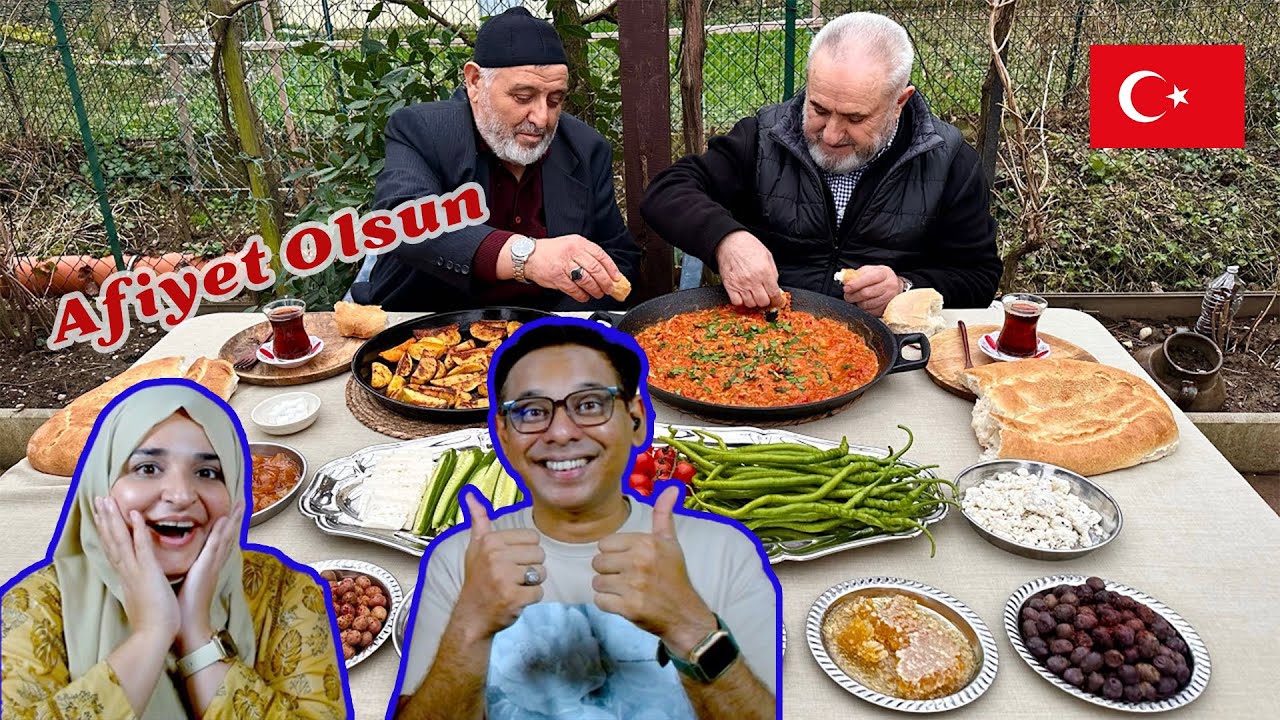 Pakistani Reaction 🇹🇷🇵🇰🇦🇿  THE BEST TURKISH VILLAGE BREAKFAST EVER 🍳 EASY RECIPES❗️ OUTDOOR COOKING