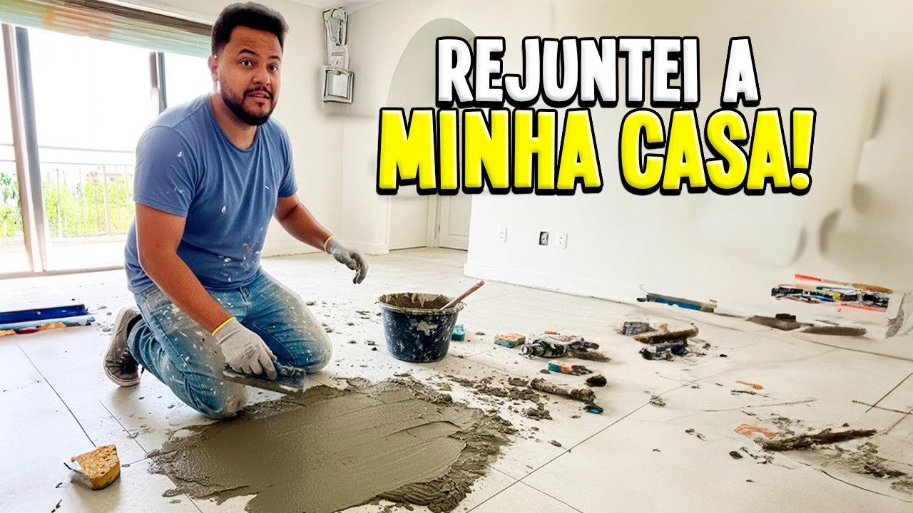 REJUNTEI minha CASA inteira SEM SABER nada: Olha o que aconteceu! 😱   | DIÁRIO DE OBRA EP. 21
