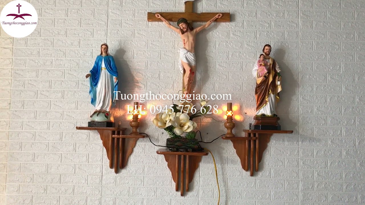Hướng dẫn cách lắp bàn thờ Chúa bộ ba bệ bàn tay kép - Tuongthoconggiao.com LH: 0945776628 (Có Zalo)