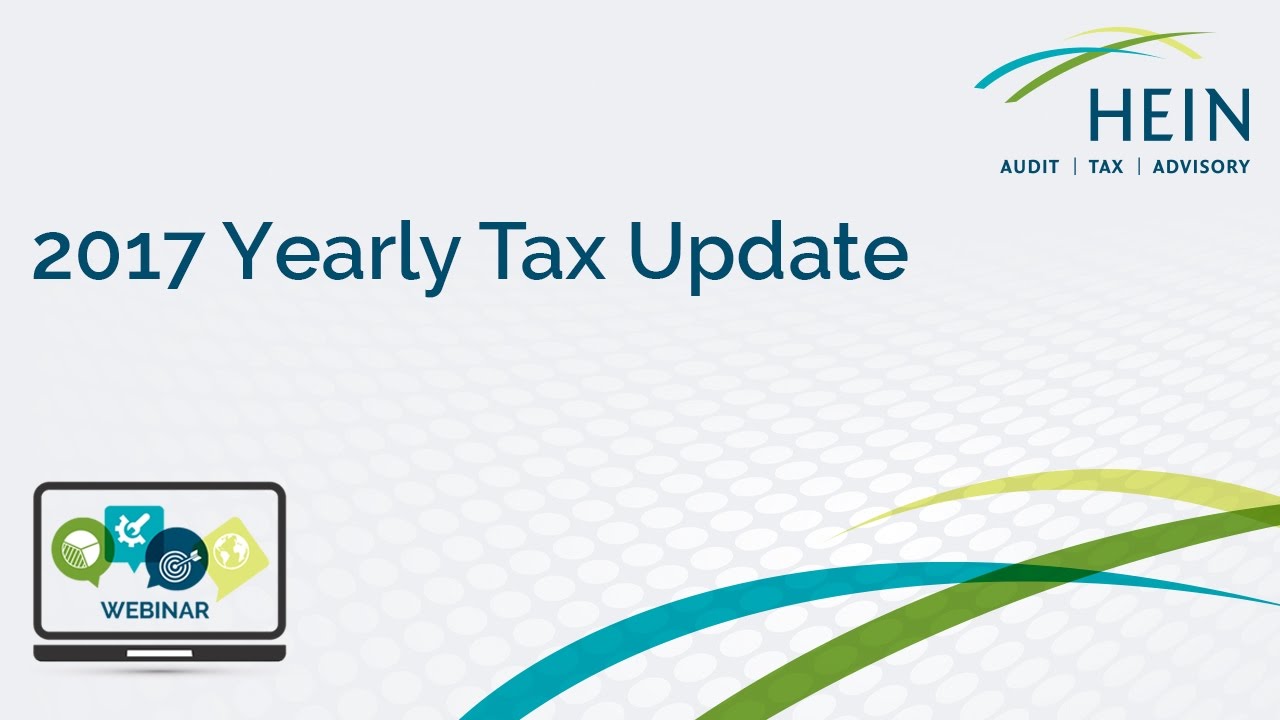 2017 Yearly Tax Update Webinar