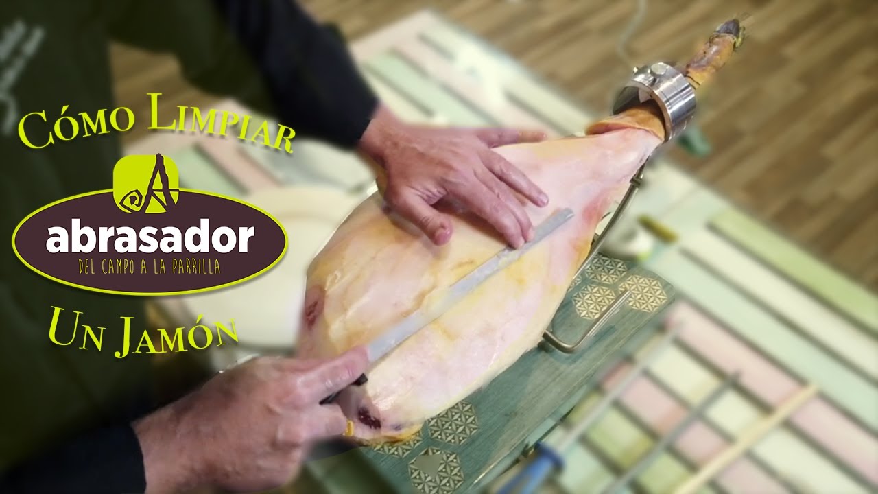 Como limpiar un jamón para comenzar a cortar a cuchillo