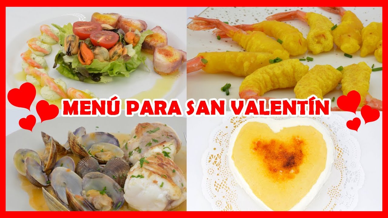 Menú completo para San Valentín
