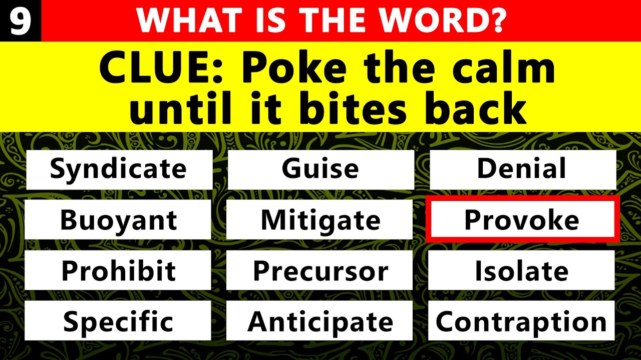 The Ultimate Cryptic Word Quiz... Will You Pass? (CathartIQ Word Quiz 9)