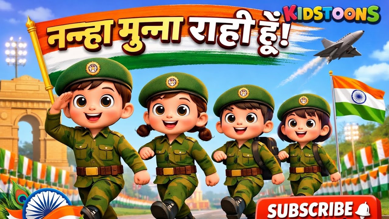 नन्हा मुन्ना राही हूँ 🇮🇳 | 26 January Special Kids Patriotic Rhyme | Deshbhakti Poem for Children