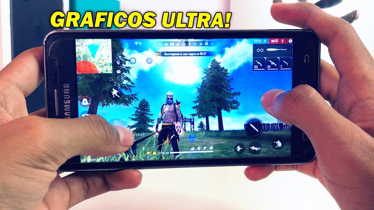 así juego free fire a gráficos ultra en un j2 | quitar el lag de free fire (nueva actualización)