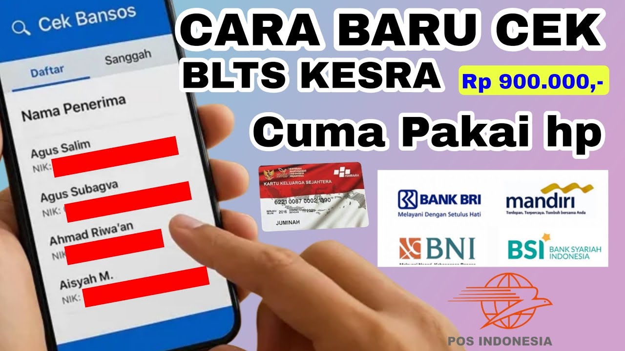 CARA CEK BLT KESRA NOVEMBER 2025, PAKAI HP , BANTUAN CAIR RP 900 RIBU