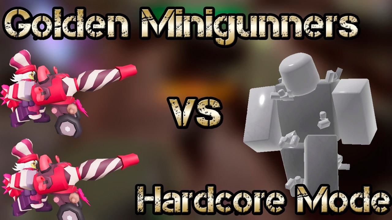 Golden Minigunners vs Hardcore Mode 😳| Roblox TDS
