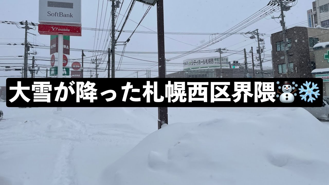 大雪が降った札幌西区界隈を散歩/A walk around Nishi-ku, Sapporo after a heavy snowfall#札幌 #snow #散歩 #walking #冬