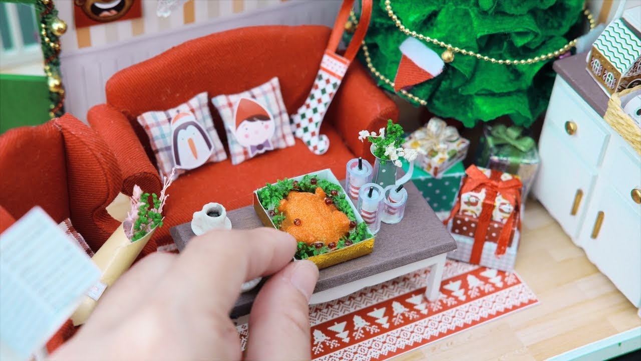 DIY Miniature Dollhouse Kit || Christmas - Relaxing Satisfying Video