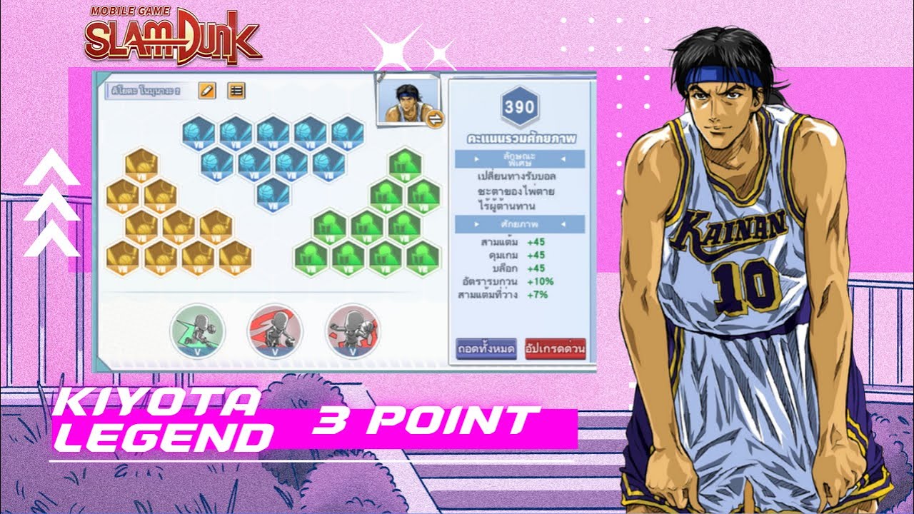 Kiyota Legend สาย3แต้มการันตีหักขา โคตรโหด !!!Slamdunk Mobile