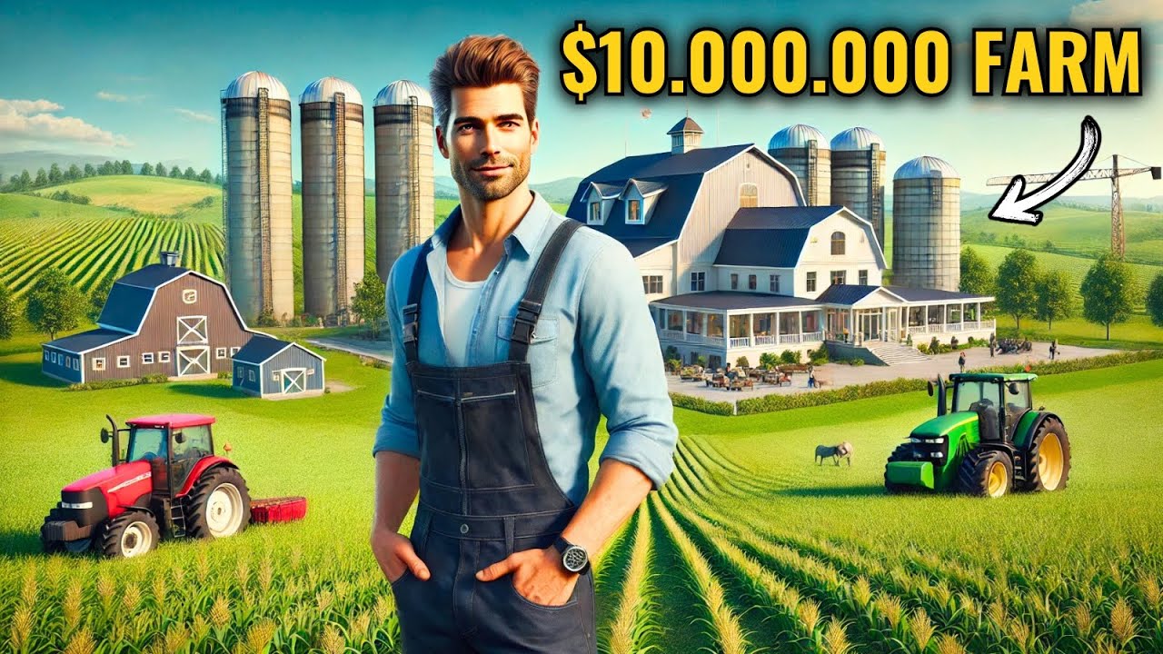 I MADE $10.000.000 and Built EPIC FARM 🚜No Man's Land from 0$ #2 🚜 Farming Simulator 22 timelapse