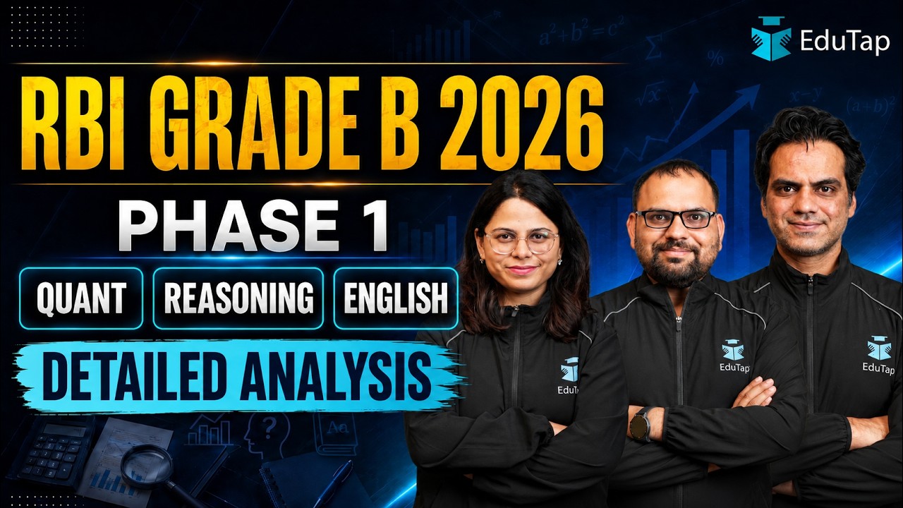 RBI Grade B Exam Analysis 2026 | RBI Grade B Phase 1 Detailed Quant Reasoning English Paper Review