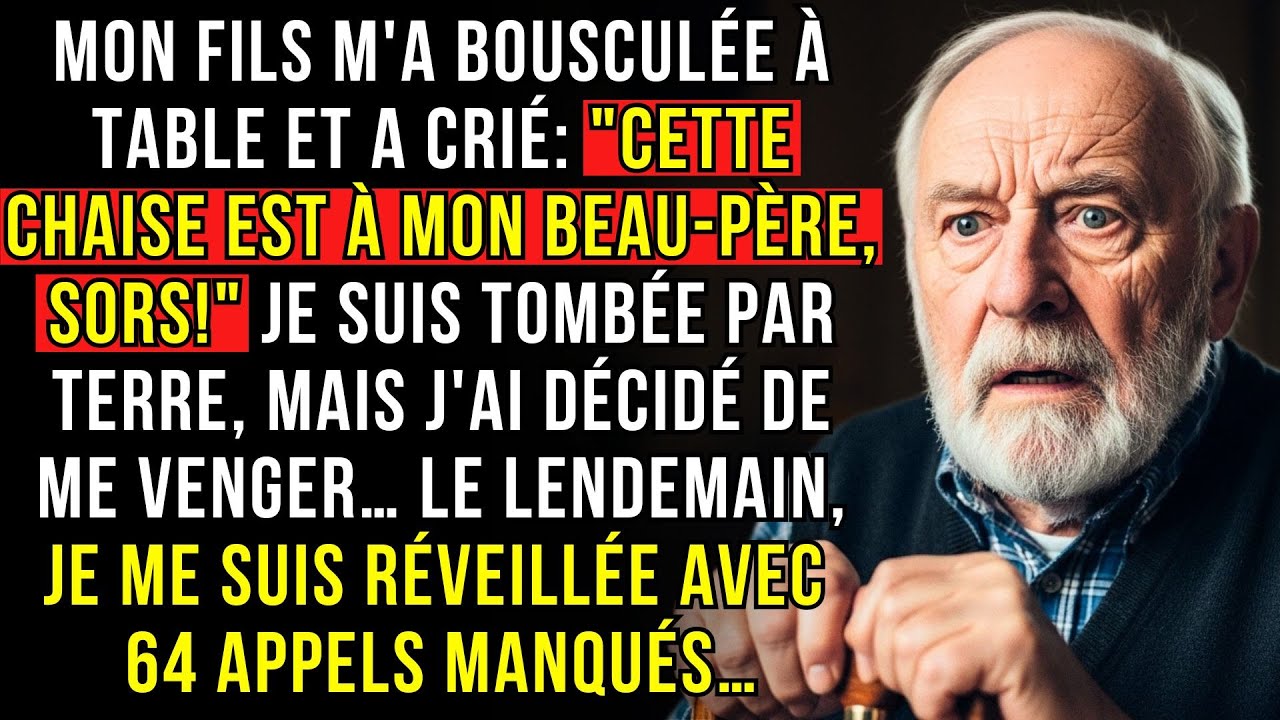 Mon fils m'a bousculée à table et a crié: 