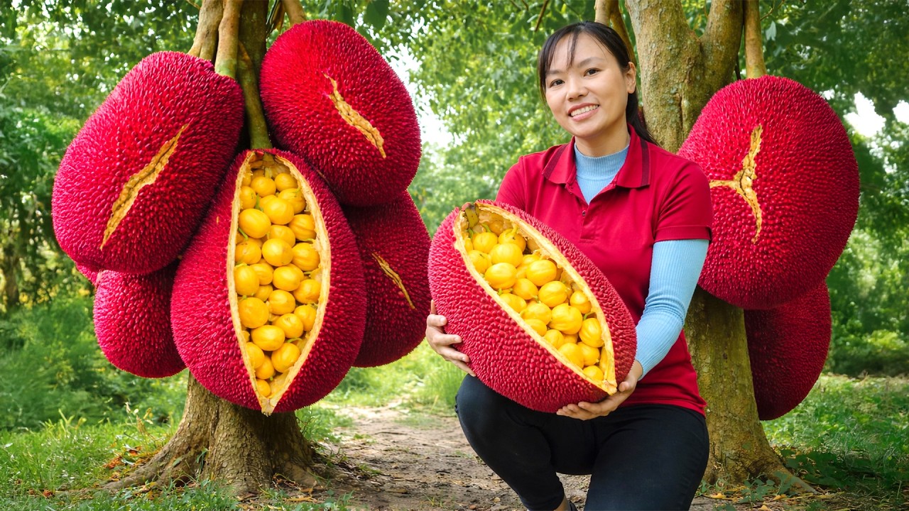 [TIMELAPSE] -150 Days Harvesting Many Rare Red Jackfruit,Banana Go To Market Sell,Cooking&Gardening