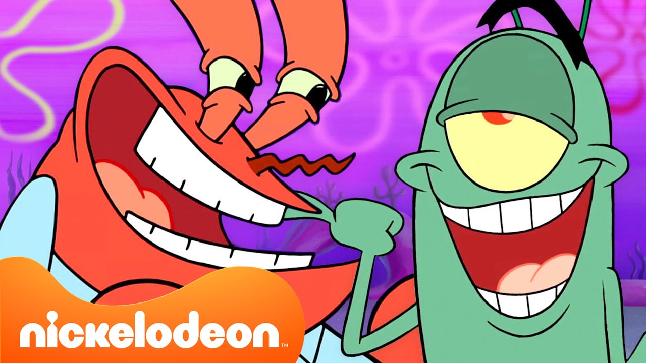 SpongeBob | Pan Krab i Plankton: Najlepsi wrogowie 🦀 | 45 min | SpongeBob | Nickelodeon Polska