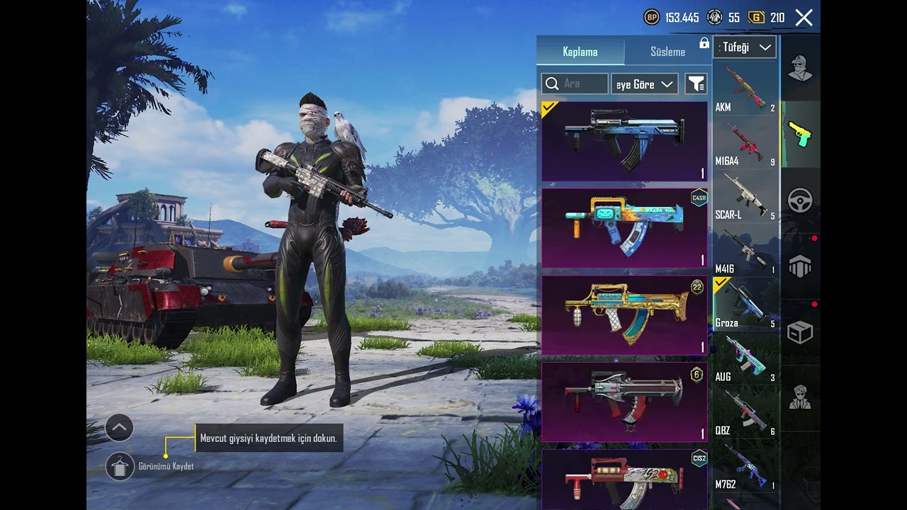PUBG dolu hesap Midilli m7 4 level ve sürümcü dansları