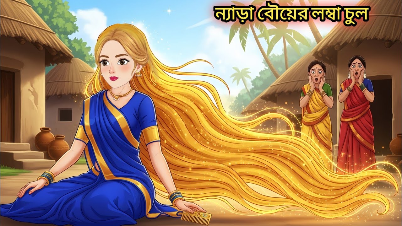 ন্যাড়া বউয়ের লম্বা চুল।।Moral Story ।।bangla new cartoon।।animation video 