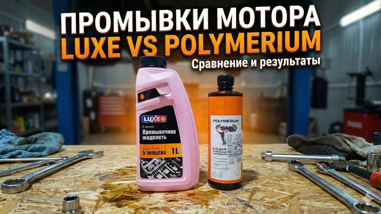 Промывки мотора Luxe vs Polymerium, сравнение 