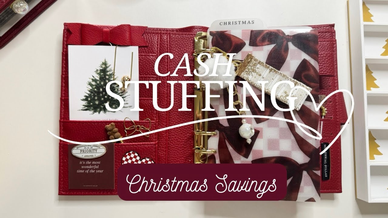 Cash Stuffing for Christmas! $102 into Christmas Savings Challenges! 🎄