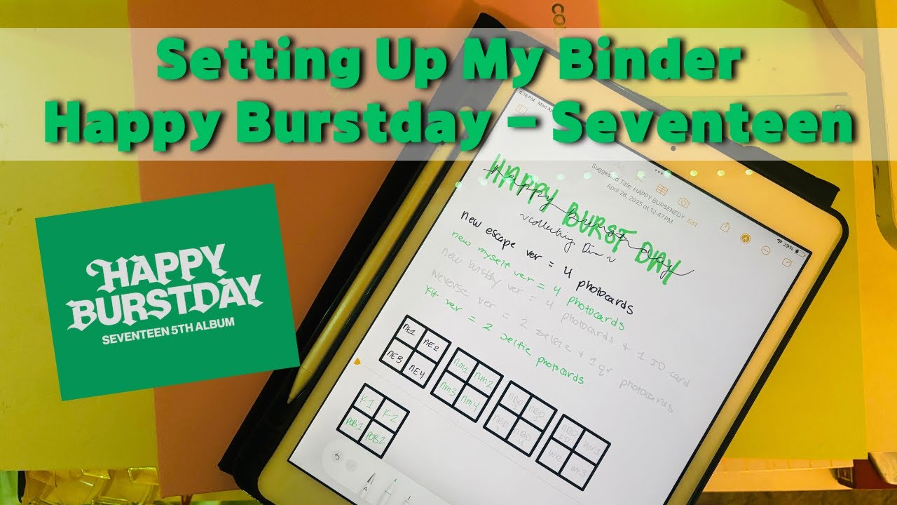 Setting Up My Binder // Seventeen 'Happy Burstday'
