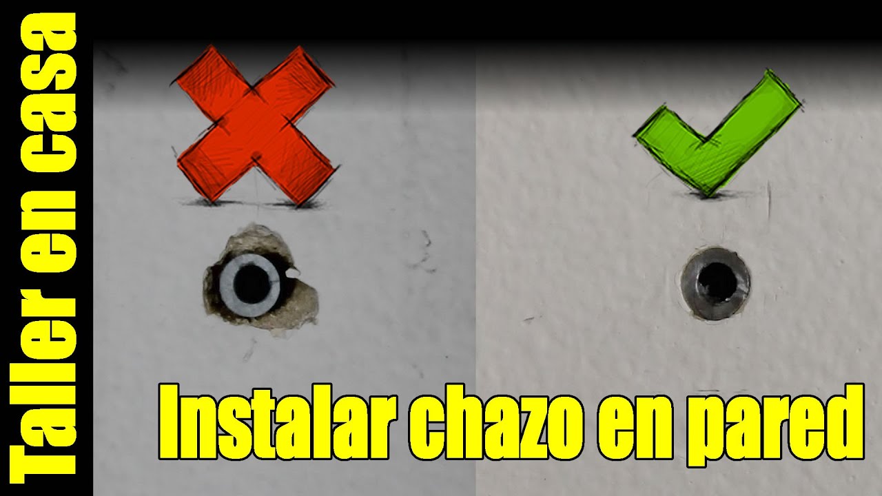 Como instalar un chazo/taquete en la pared usando un taladro