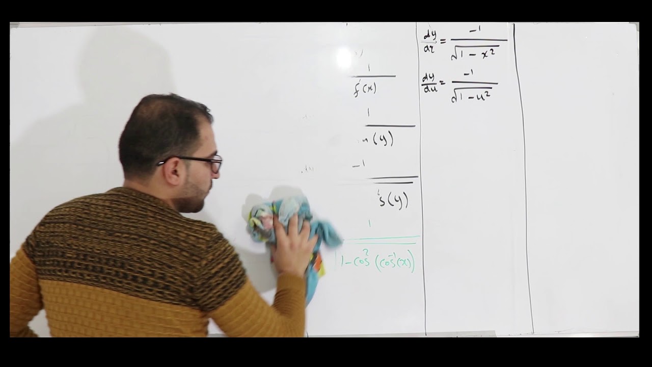 مشتقات معكوس الدوال المثلثية