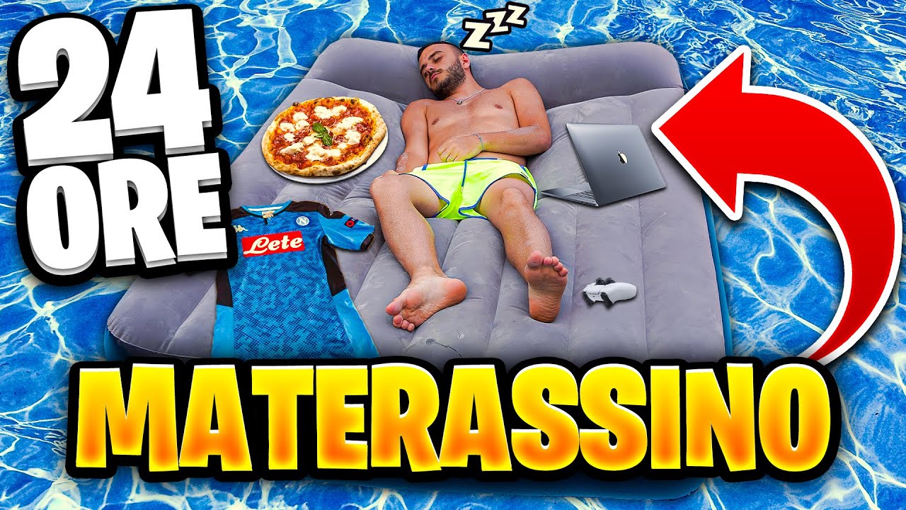 😱VIVO SUL MATERASSINO IN PISCINA PER 24 ORE!!!