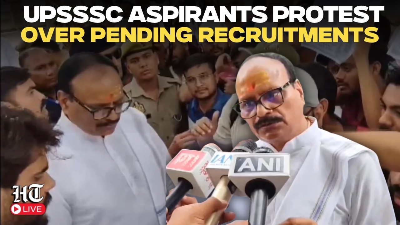 LIVE: UPSSSC Aspirants Protest Outside Dy CM Brajesh Pathak&rsquo;s Residence Over Pending Recruitments