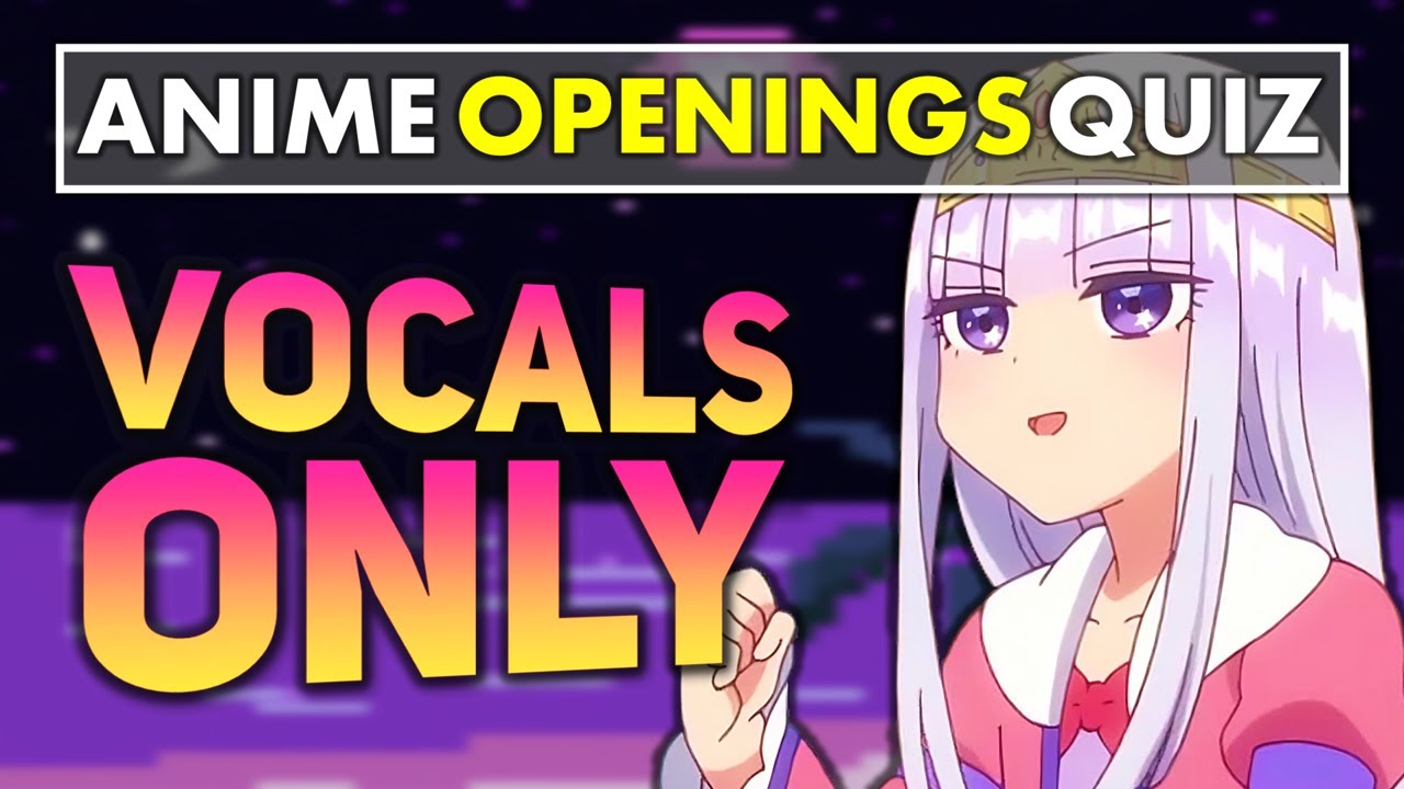 ANIME OPENINGS QUIZ: VOCALS ONLY Challenge! 【50 SONGS - Easy/Medium/Hard】 (No Music / Only Voice)