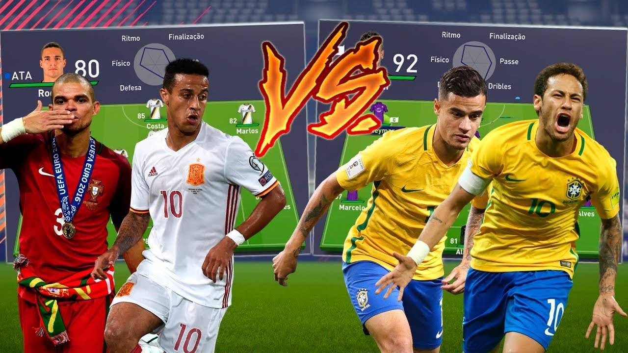 BRAZUCAS NATURALIZADOS VS SELEÇÃO BRASILEIRA - FIFA EXPERIMENTOS
