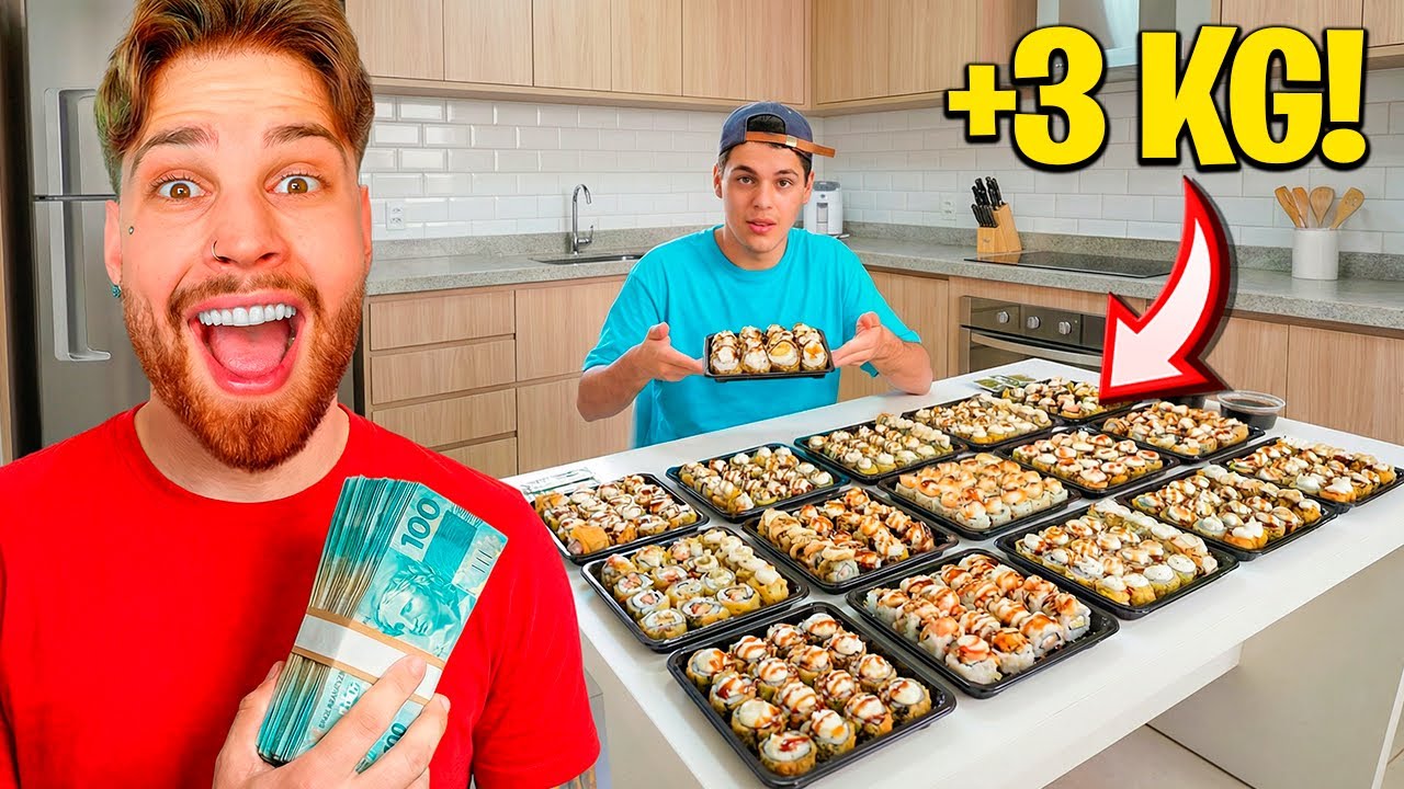 COMA 100 PEÇAS DE SUSHI E GANHE 1.000$ 